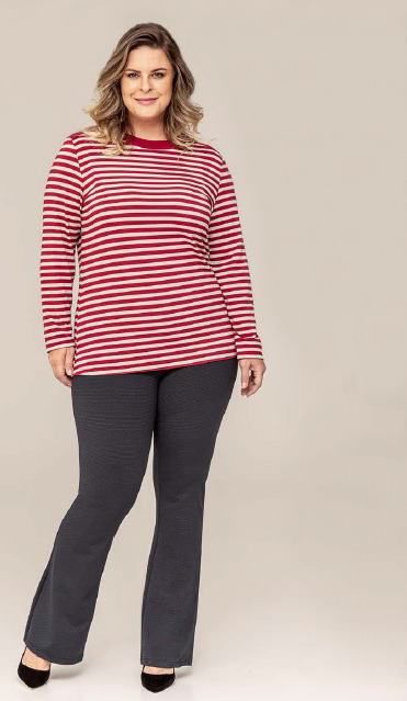 Blusa Malha Listtras - Ref M2174  - R$ 99,90 