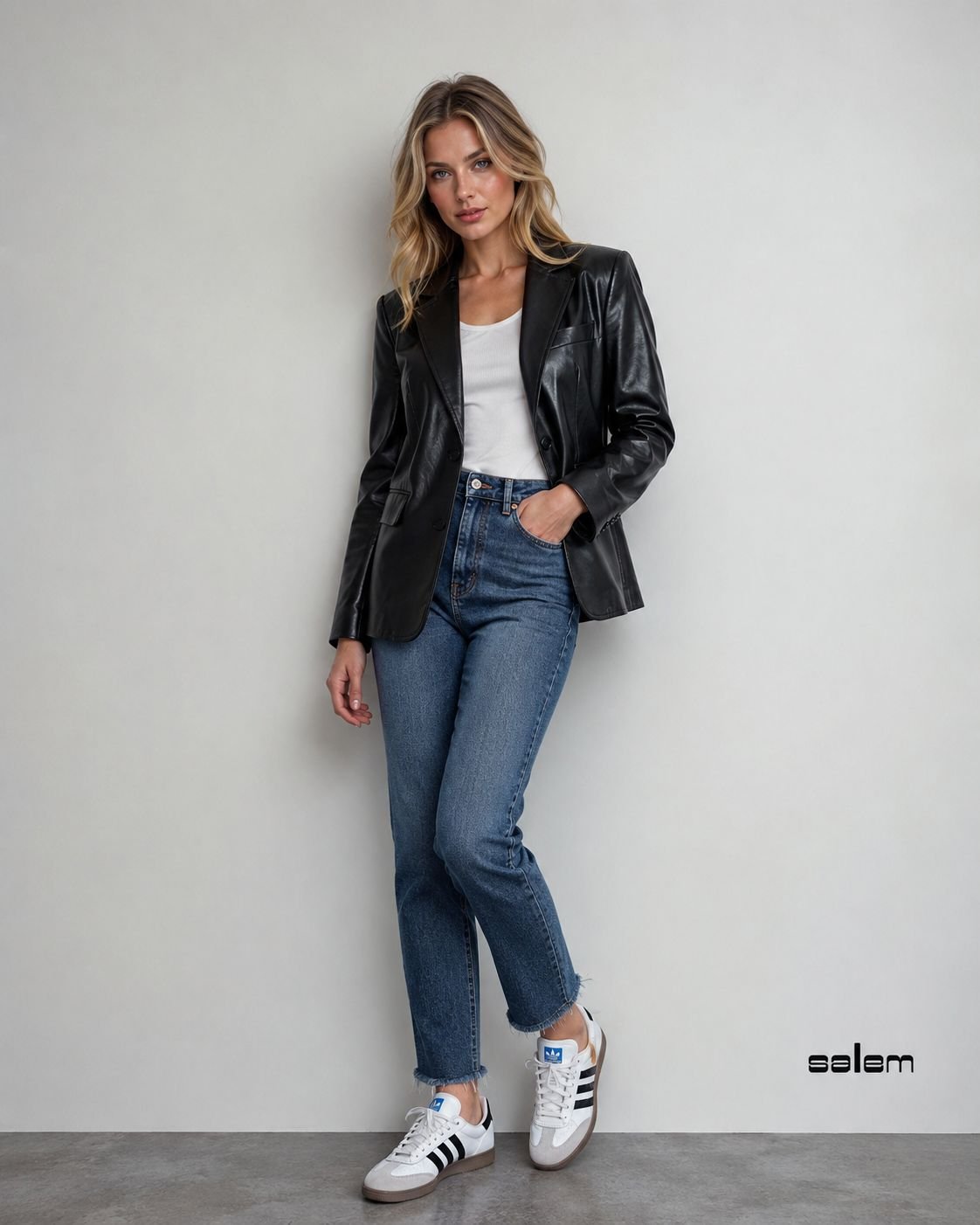Blazer couro eco com botões - ref: 640466 - R$ 359,90 em 6x de R$ 59,98 