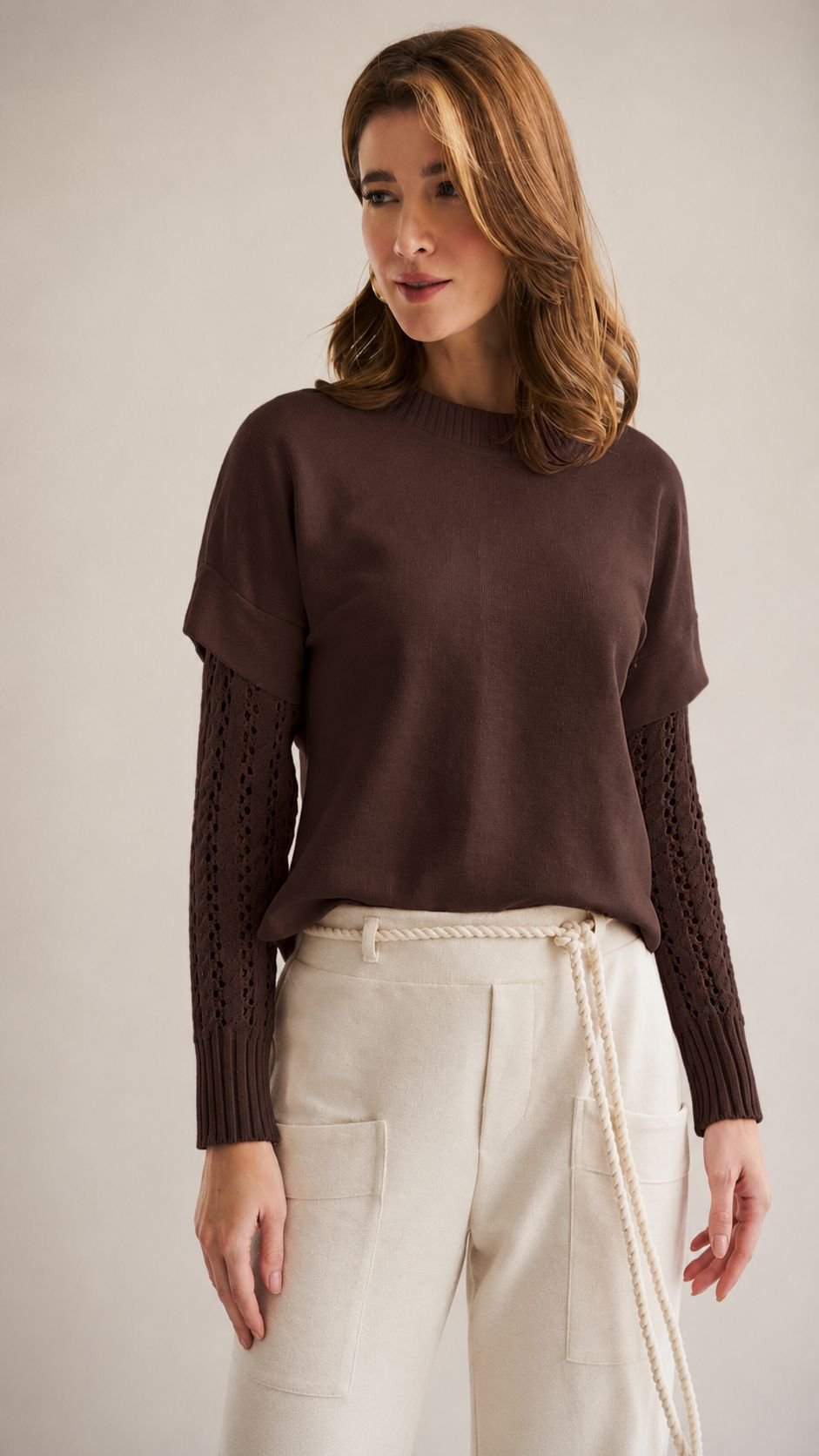 Blusa algodão manga renda - ref: 1014025 - R$ 599,90 em 6x de R$ 99,98
