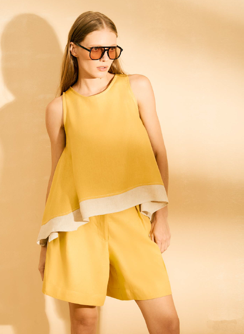 Blusa linho assimétrica - ref: 01047746 - R$ 449,90 em 6x de R$ 74,98