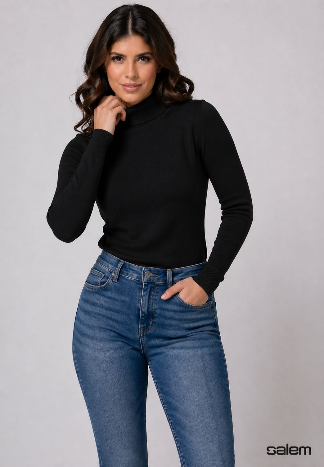 Blusa modal gola chaminé - ref: 86545 - R$ 149,90 em 6x de R$ 24,98
