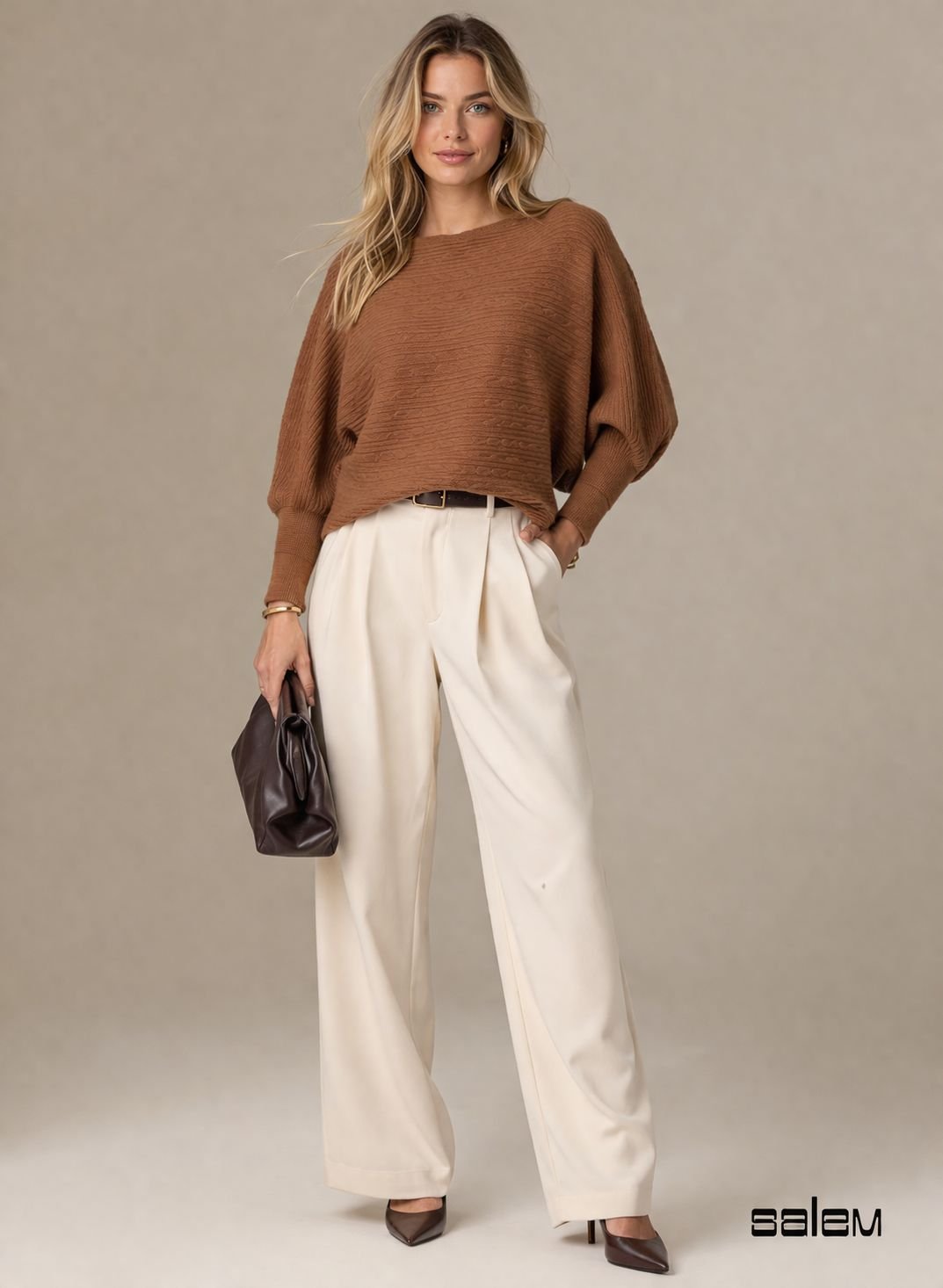 Blusa modal manga ragaln canelada - ref :651273  - R$ 199,90 em 6x de R$ 33,32