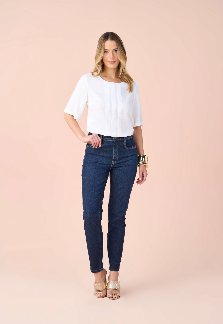 Blusa viscose com pregas Scalon - ref: 332659 - R$ 479,90 em 6x de R$ 79,98