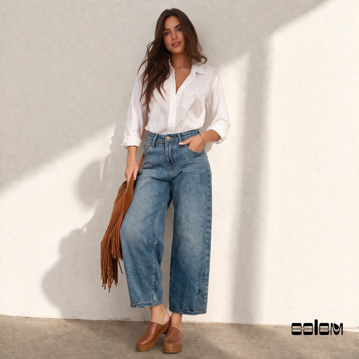 Calça jeans barrel novo olhar - ref: 540445 - R$ 479,90 em 6x de R$ 79,98