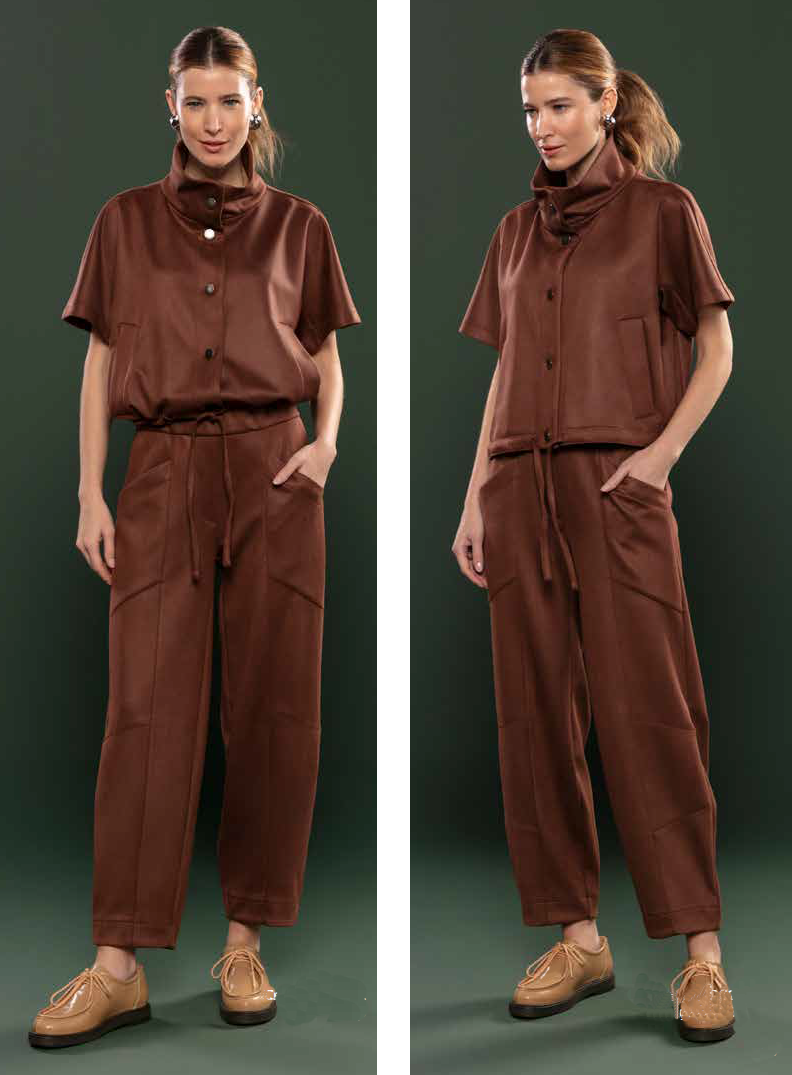 Calça malha baloon com bolsos Básico Brasil - ref: 043185 - R$ 729,90 em 6x de R$ 121,65 