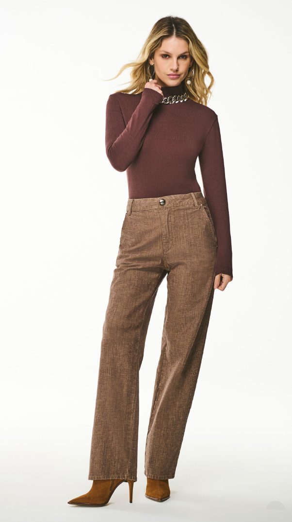 Calça sarja reta - ref: 35351175 - R$ 389,90 em 6x de R$ 64,98 