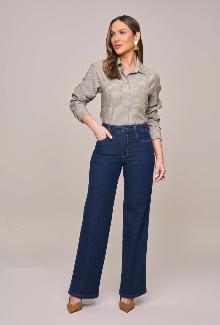 Calça wide leg jeans Scalon - ref: 137199 - R$ 559,90 em 6x de R$ 93,32