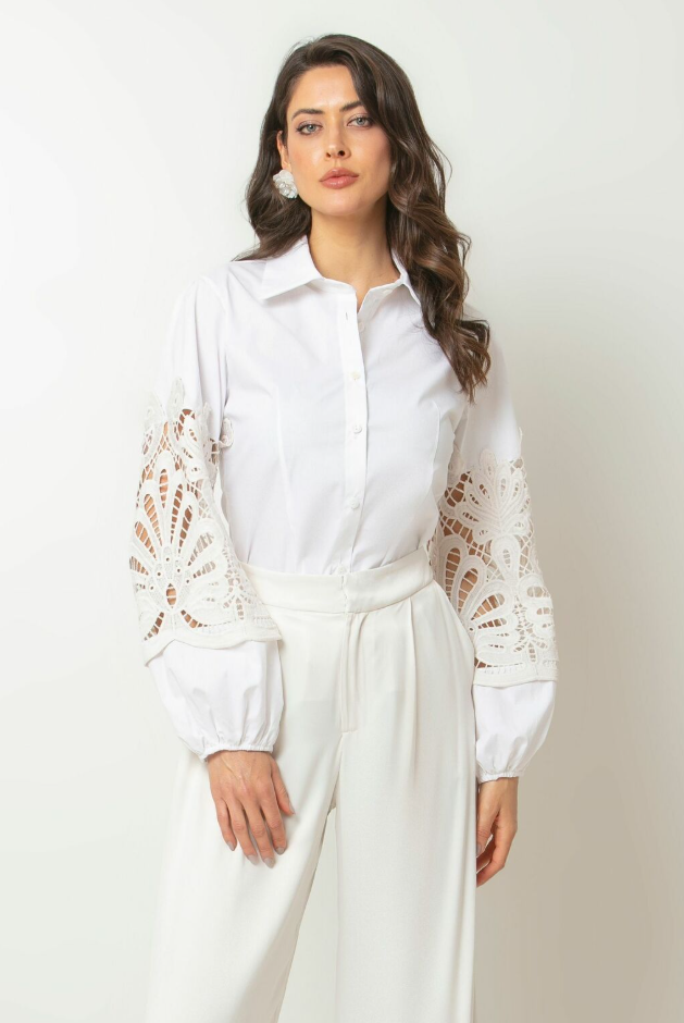 Camisa algodão bordada - ref: 2522806 - R$ 779,90 em 6x de R$ 129,98