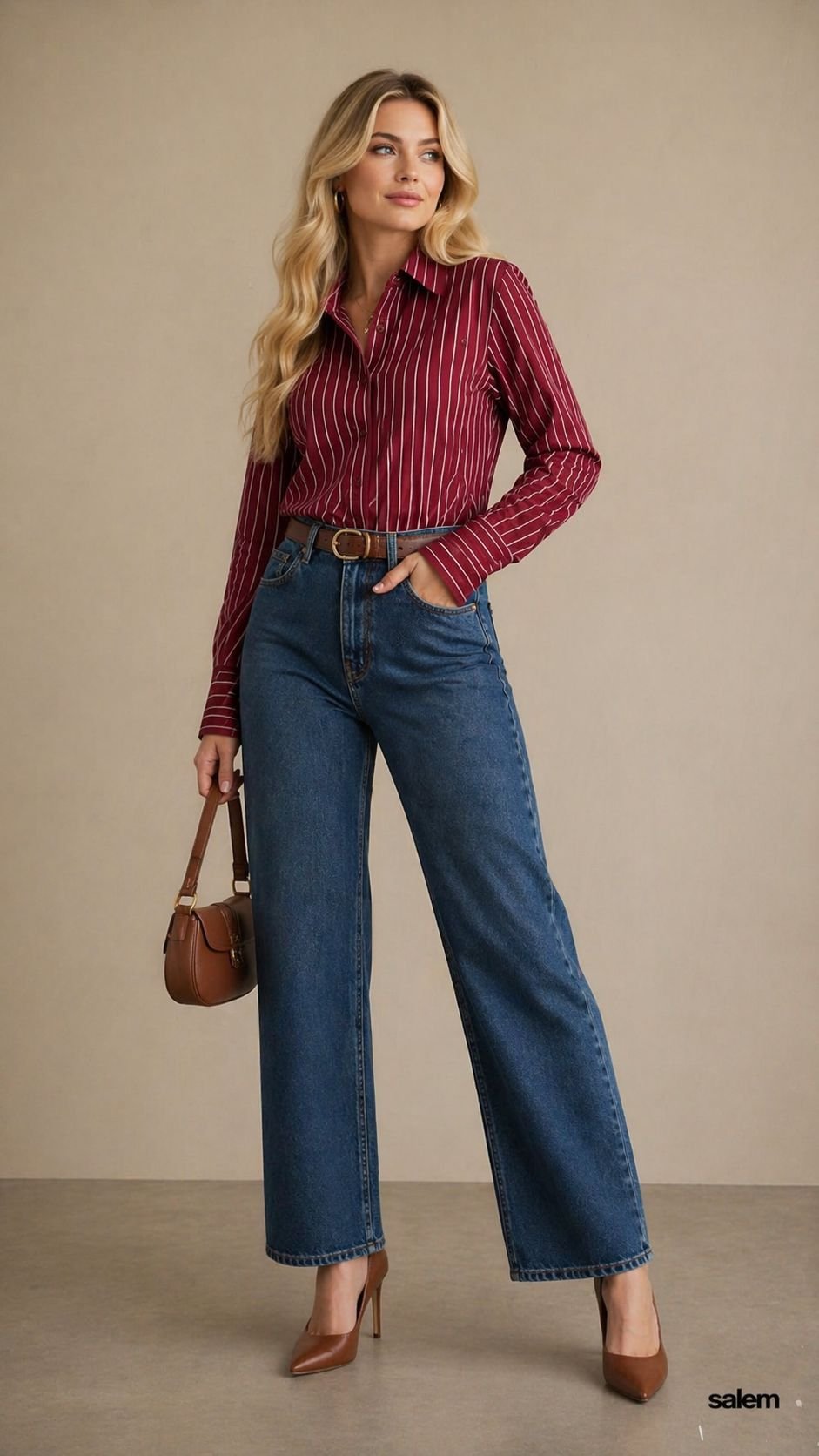 Camisa viscose listrada - ref: 011177 - R$ 339,90 em 6x de R$ 56,65