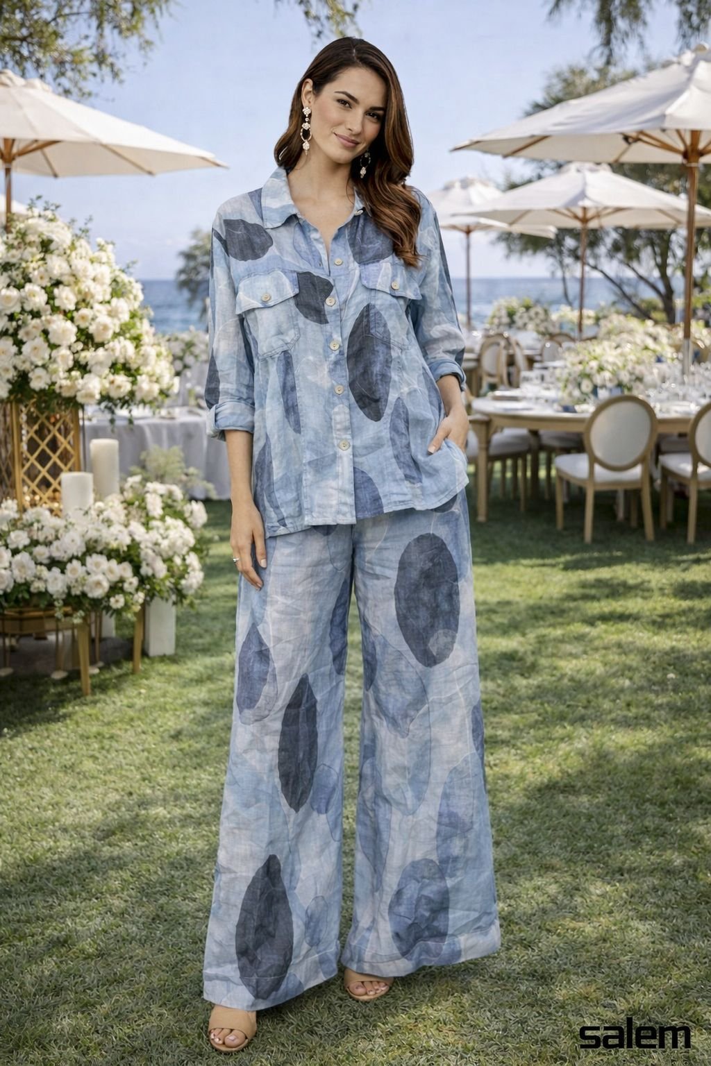  Conjunto linho calça com camisa - ref: ZH26.7 - R$ 1.379,90 em 6x de R$ 229,98