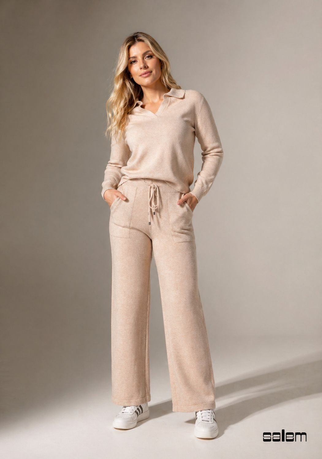 Conjunto modal calça com blusa estilo camisa - ref: 86675 - R$ 449,90 em 6x de R$ 74,98