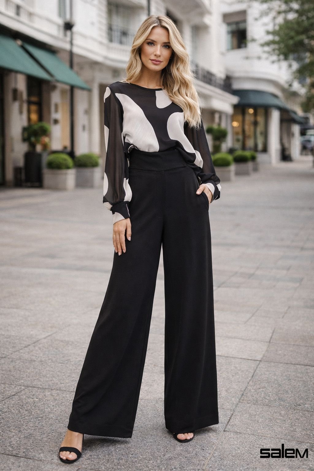 Pantalona crepe Alphorria - ref: 199209 - R$  899,90 em 6x de R$ 149,98 