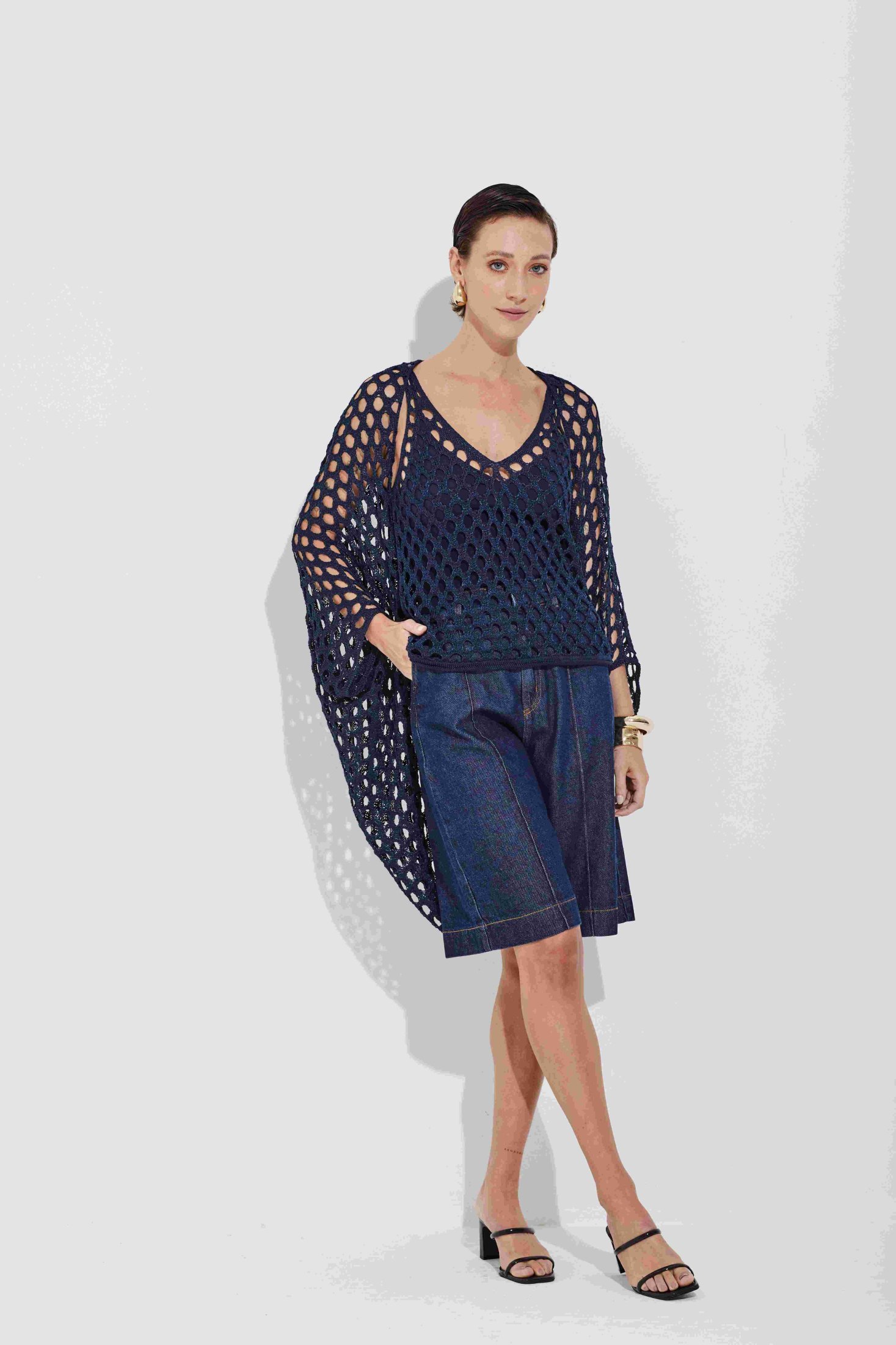 Regata tricot com anágua Viviane Furrier - ref: 211750 - R$  499,90 em 6x de R$ 83,32 