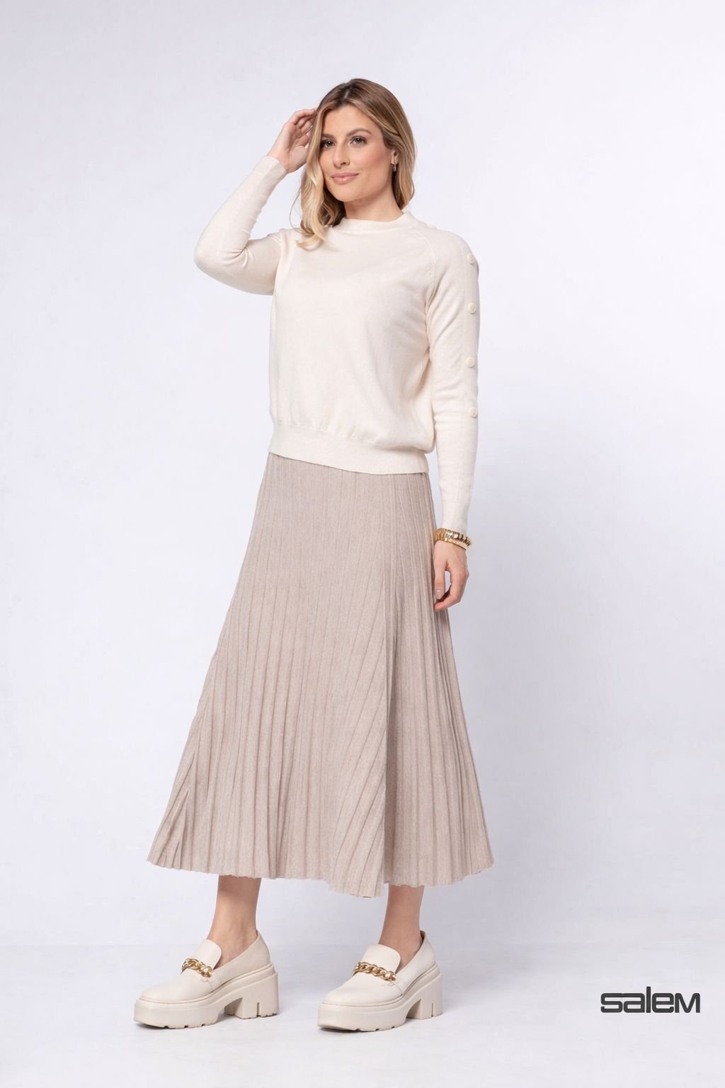 Saia tricot evasê - ref: 86744 - R$ 279,90 em 6x de R$ 46,65