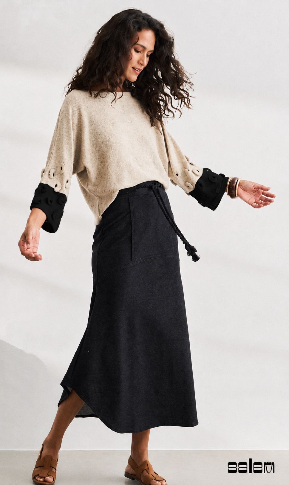 Tricot texturizado bicolor - ref: 1013859 - R$ 459,90 em 6x de R$ 76,65