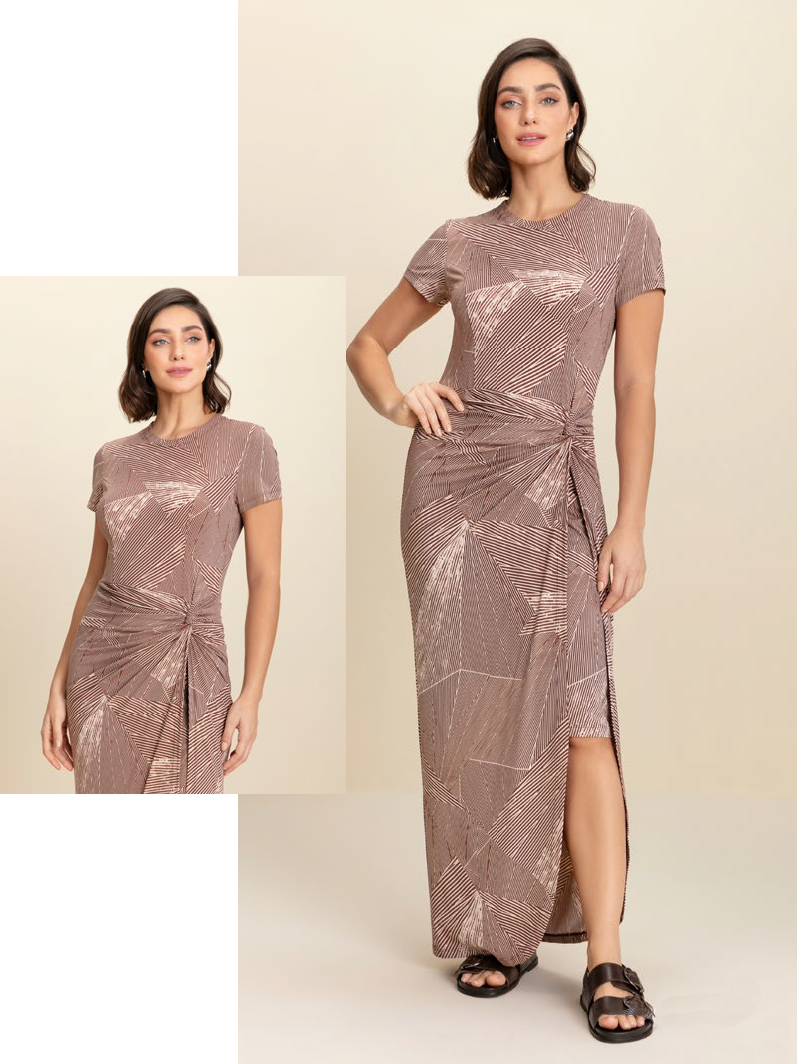 Vestido fluity Básico Brasil - ref: 0043096 - R$ 799,90 em 6x de R$ 133,32