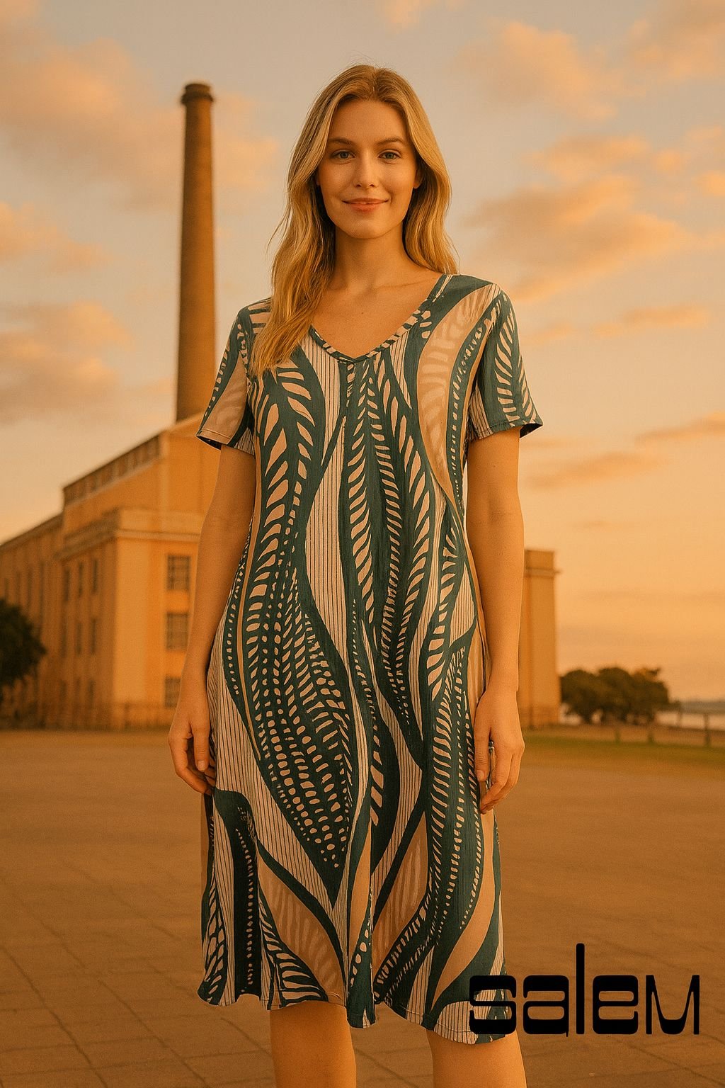 Vestido jersey estampado - ref: 02921501 - R$ 199,90 em 6x de R$ 33,32