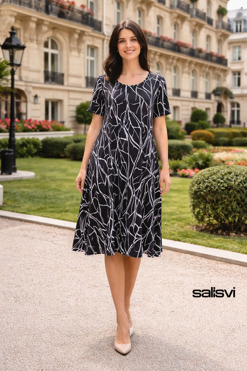 Vestido jersey estampado - ref: 02921506 - R$ 199,90 em 6x de R$ 33,32