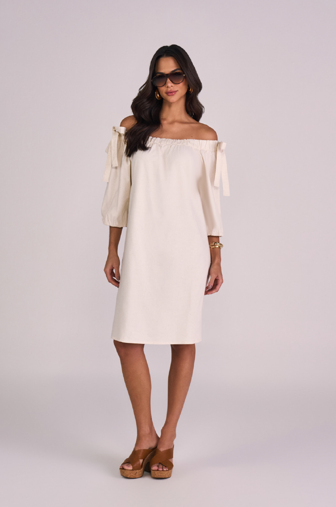 Vestido Linho Ombro A Ombro - Ref 38065403 - R$ 499,90   