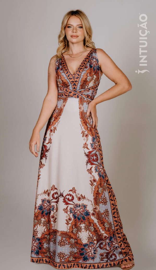 Vestido malha estampada - ref: 252471 - R$ 499,90 em 6x de R$ 83,32