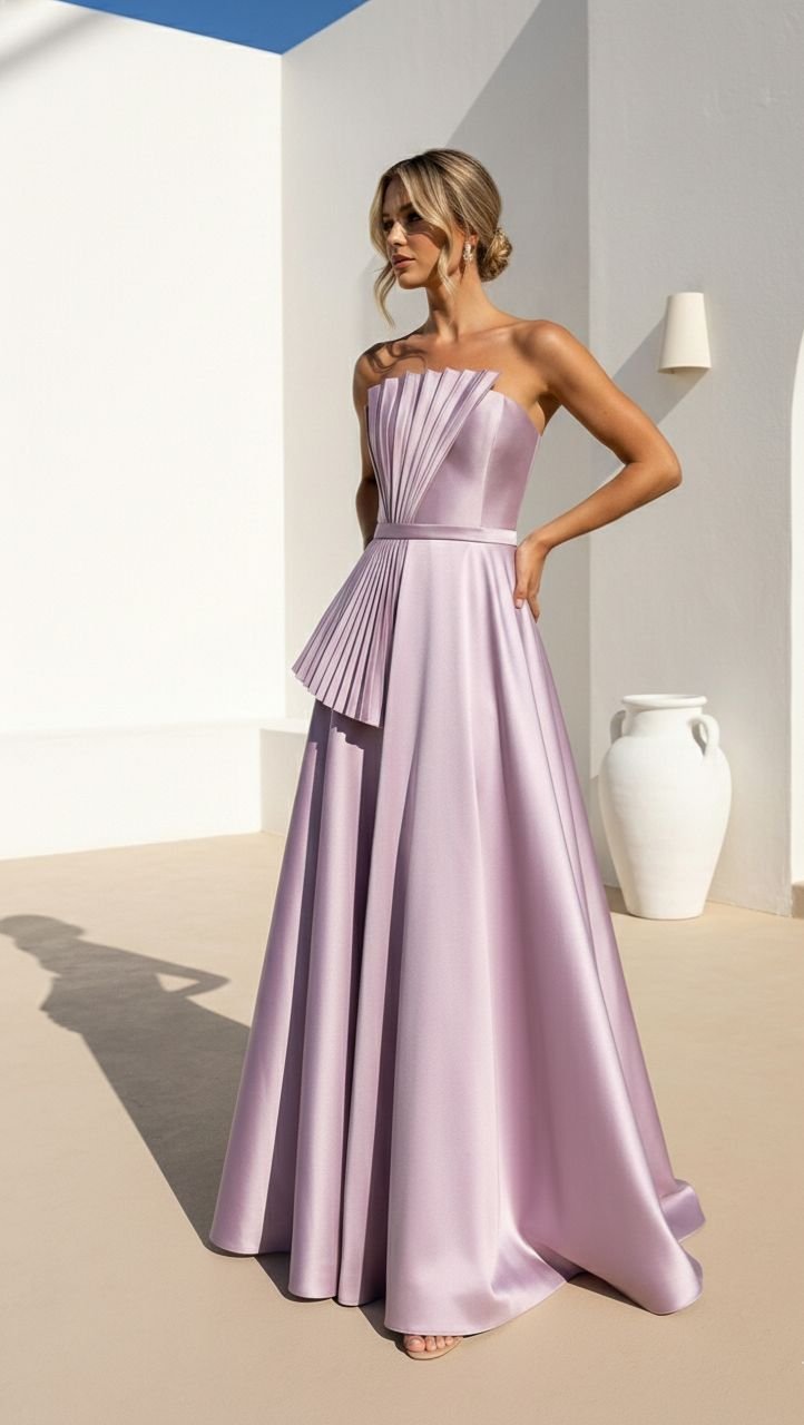Vestido zebeline busto plisse com cinto - ref: 5855 - R$ 999,90 em 6x de R$ 166,65