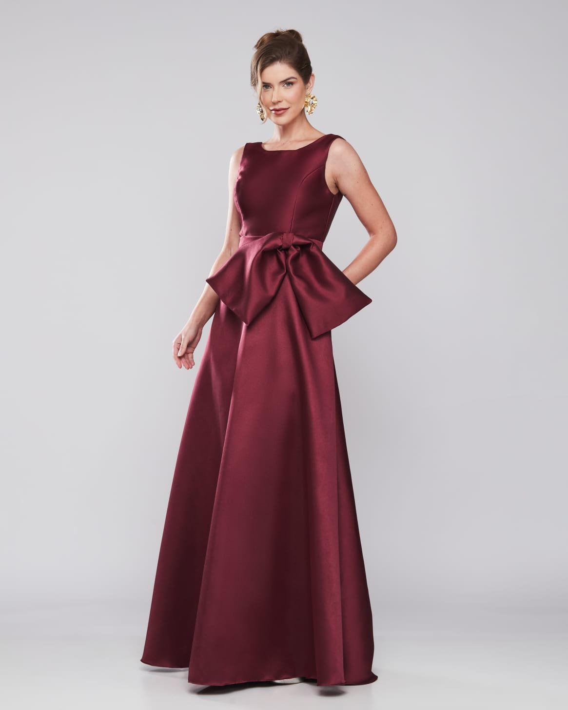 Vestido zebeline com laço - ref: 04730 - R$ 799,90 em 6x de R$ 133,31