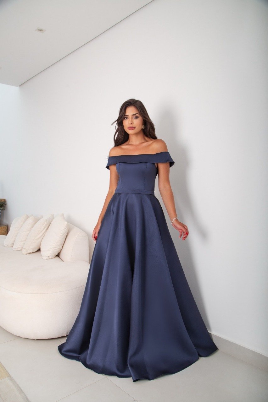 Vestido zebeline ombro a ombro - ref: 05787 - R$ 999,90 em 6x de R$ 166,65