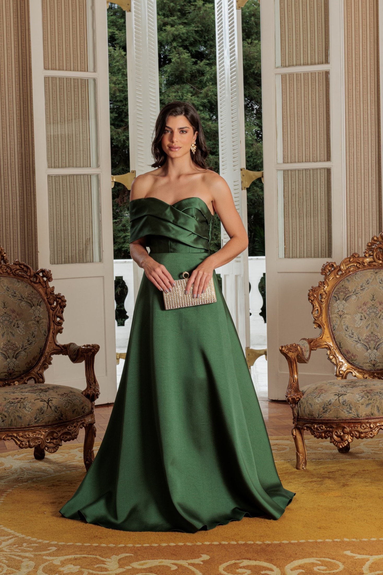 Vestido zebeline tomara que caia com pregas - ref: 04715  - R$ 799,90 em 6x de R$ 133,32