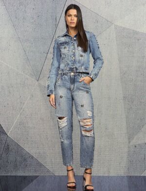 Jaqueta jeans com bordado - ref: 3111588 - R$ 579,90 em 6x de R$ 96,65